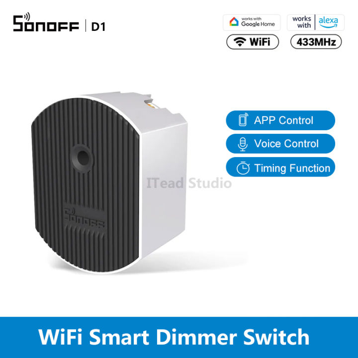 ITEAD SONOFF D1 WiFi Smart Dimmer Switch Adjust Light Brightness eWeLink APP Control Smart Dimmable 433MHz RF Control Voice Control, for Dimmable Light LED Bulb | Lazada PH