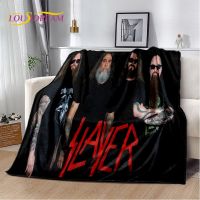 Ready Stock Slayer Heavy Metal Band Soft Plush Blanket, Flannel Blanket Throw Blanket for Living Room Bedroom Bed Sofa Picnic Cover Warm Children