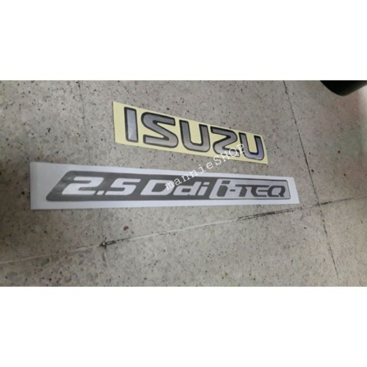 สติ๊กเกอร์แบบดั้งเดิม-ติดท้ายรถ-isuzu-คำว่า-isuzu-และ-2-5-ddi-i-teq-ติดรถ-แต่งรถ-sticker-อีซูซุ