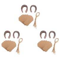 30Pcs Good Lucky Horseshoe Wedding Favors with Kraft Tags Rustic Horseshoe Gifts for Vintage Wedding Party Decorations