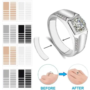Ring Size Adjuster Silicone Invisible Sticker for Loose Rings Transparent  White Finger Ring Size Resizer Reducer