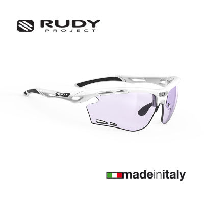 แว่นกันแดด Rudy Project Propulse White Gloss / Impactx Photochromic 2 Laser Purple แว่นกันแดดเลนส์ปรับสีอัตโนมัติ แว่นกันแดดสปอร์ต แว่นกีฬา [Technical Performance Sunglasses]