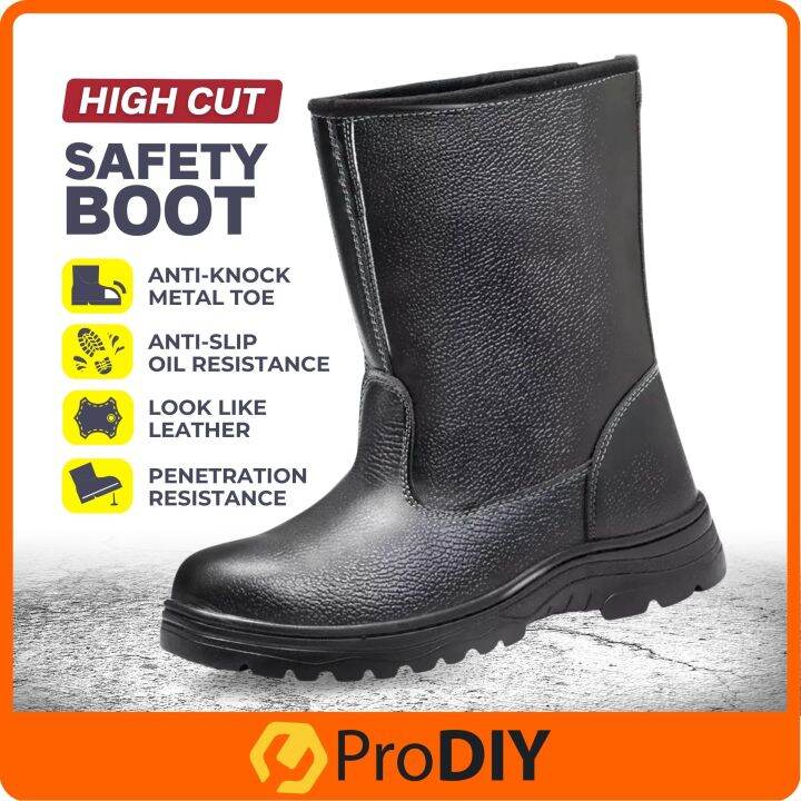 PRODIY Safety Boots High Cut Kasut safety boot lelaki Kasut Keselamatan