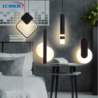 Nordic Led Pendant Lights For Living Room Bedroom Bedside Bar Wall Decor Lighting Geometry Hanging Lamps Ceiling Chandelier