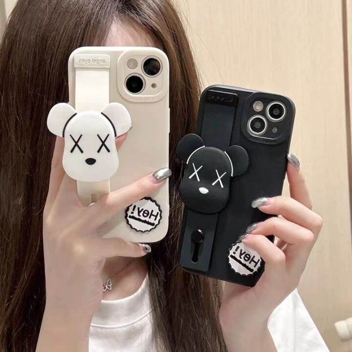 หมีเศร้าเคสสายรัดข้อมือสำหรับ-infinix-smart-7-6-plus-note-30-12-g96-11s-10-30i-ร้อน20s-20i-11s-nfc-hot-30-11-10-play-zero-5g-ที่วางโทรศัพท์เคส