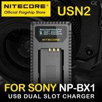 NITECORE ที่ชาร์จกล้องดิจิตอล USN2สล็อต USB คู่อัจฉริยะสำหรับกล้อง Sony NP-BX1แบตเตอรี่ปล่อยมากกว่าแบตเตอรี่เพื่อเปิดใช้งานกลางแจ้งโดยเฉพาะ