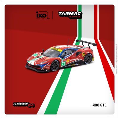 TW In Stock 1:64 488 GTE 24H Of Le Mans Racing 2020 Diecast Diorama Car Model Collection Miniature Carros Toys Tarmac Works