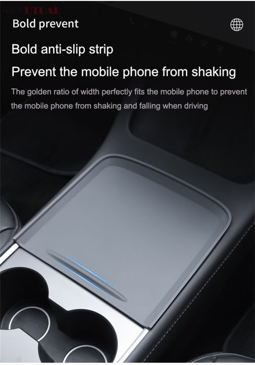 สำหรับ-tesla-รุ่น-y-3-central-control-anti-skid-ซิลิโคน-pad-push-pull-ป้องกันฟิล์ม-anti-slip-pad-ภายในรถ-accesorios