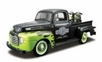 Maisto  Harley-Davidson 1:24 1948 FORD F1 Pickup +Harley-Davidson1948 FL PANHEAD Motorcycle โมเดลรถยนต์+รถมอเตอร์ไซค์ ของเล่น ของสะสม แบบจำลองรถ (เก็บคูปองส่งฟรี หรือเก็บคูปองใช้ส่วนลดค่าจัดส่งได้ค่ะ)