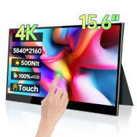 15.6นิ้ว4K Touchscreen แบบพกพา Monitor 3840x2160 500Nit 100 sRGB IPS A + หน้าจอสำหรับ X- SWITCH ศัพท์แล็ปท็อป PS5 4