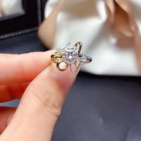 Moissanite Butterfly Shape Ring VVS Clean S925 Sterling Silver Fashion Fine Wedding Jewelry Women Free Shipping MeiBaPJ FS