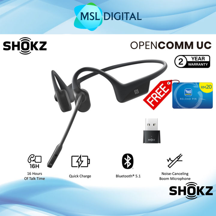 SHOKZ OpenComm UC   Bone Conduction Open Ear Stereo Bluetooth