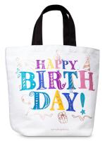 Bath &amp; Body Works  HAPPY BIRTHDAY Canvas Gift Bag  กระเป๋าผ้า BBW สกรีนอักษร  HBD สุดชิคเก๋มีสไตล์ ใหม่แท้ 100% อเมริกา