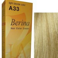 Berina A33 เบอริน่า สีบลอนด์อ่อน ครีมเปลี่ยนสีผม 60 ML.1 กล่อง