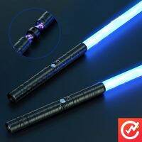 Lightsaber ดาบคอสเพลย์ RGB แบบชาร์จได้2ชิ้นสามารถเชื่อมต่อที่จับโลหะผสมขั้นสูง7สี RGB แบบสองในหนึ่ง【cod】