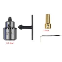 HH-DDPJElectric Drill Grinding Mini Drill Chuck Key Keyless Drill Chucks 0.3-4mm Capacity Range W/ 3.17mm Shaft Connecting Rod