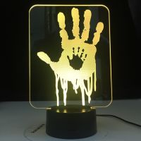 Death Stranding Hand Prints Video Game 3D LED Night Light for Child Gamer Nightlight USB Desk Lamp for Kids Room Decor Cool Gift