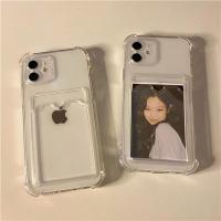 ซองใส่บัตรสำหรับถ่ายรูป Apple 12 เคสมือถือ iPhone 14promax ป้องกันการตก 13/11 set xs/xr transparent 7/8p