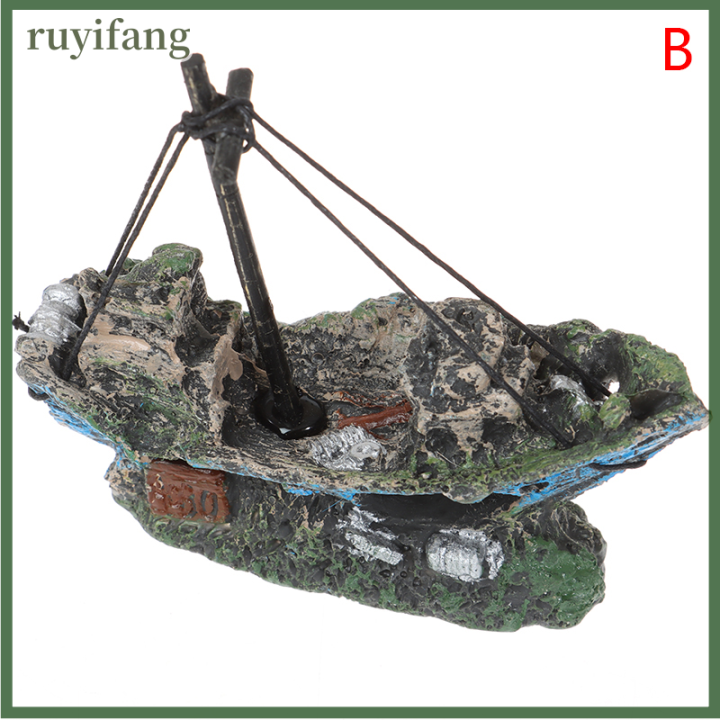 ruyifang-เรซินตกแต่งเรือโจรสลัดเรือตู้ปลาตกแต่งเรือ