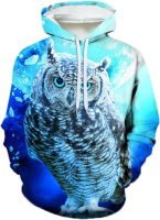 Men clothes hoodies Casual Tracksuits Men Women Hoodie kids Sweatshirts 3D print hoodedowl