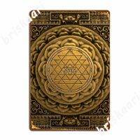 Shri Yantra โปสเตอร์แผ่นโลหะภาพจิตรกรรมฝาผนัง Design Cinema ห้องครัวบาร์คลับโปสเตอร์ดีบุก  （Stock size: 20cm * 30cm）