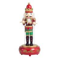 36Cm Christmas Nutcracker Kids Birthday Home Decoration Music Box DIY Wooden Nutcracker Toy CraftsTH