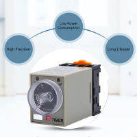 Zerone Time Relay 0-10 Seconds Knob Control Timer Relay Delay ON Time Relay with Base AC 110V