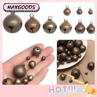 MAXG 10pcs DIY แฮนด์เมด เครื่องประดับต้นคริสต์มาส สร้อยคอ กระดิ่งกริ๊งทองแดง ย้อนยุค บรอนซ์ อุปกรณ์เสริม Campanula ระฆังเล็ก