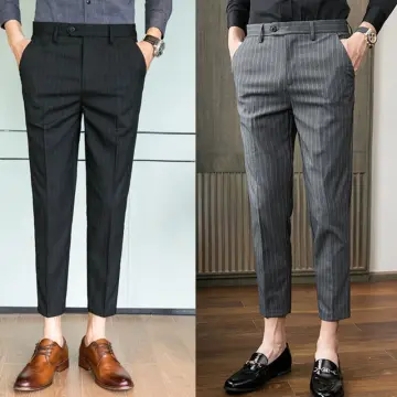 Shop Korean Stripe Trousers Casual Formal online