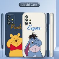 [ขายร้อน]NIQUXI Winnie The Pooh น่ารักสำหรับ Samsung Galaxy A73 A53 A33 A52 A32 A22 A71 A51 A21S A50 4G 5G Liquid เชือก Coque Capa