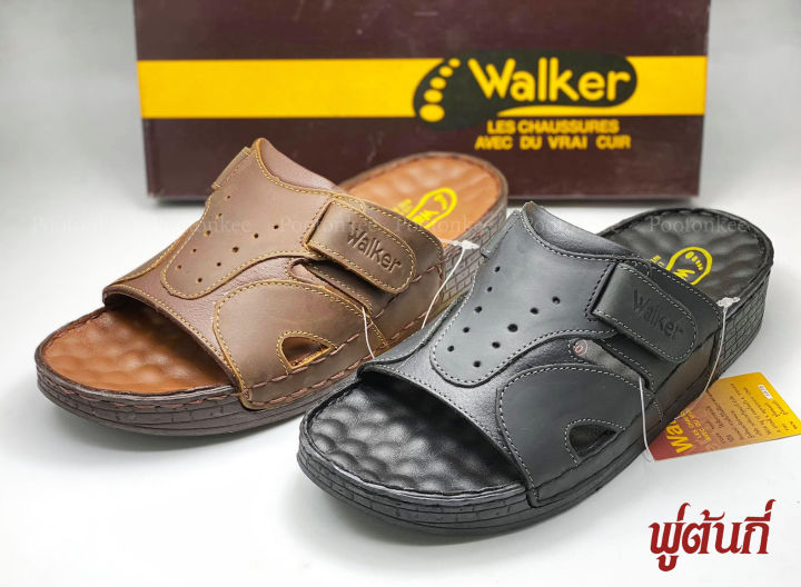 รองเท้าแตะ-walker-รองเท้าแตะหนังแท้-วอคเกอร์-รหัส-wb618-ของแท้-พร้อมส่ง