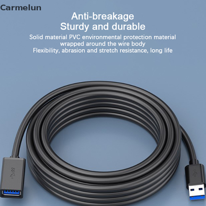 carmelun-สายดาต้า-usb-สายพ่วง3-0สำหรับทีวีแล็ปท็อป-usb-3-0ตัวผู้เป็นที่ตัดแบบคู่เครื่องพิมพ์กล้องปลั๊กต่อสายไฟฟ้า