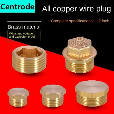 1/2 IN copper outer wire plug water heating copper fittings 1/4IN 3/8IN 3/4IN water pipe plug cap bulkhead 1 IN pipe plug Pipe Fittings Accessories