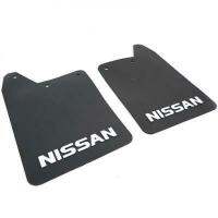 ยางบังโคลน ยางกันโคลน คู่หลัง รุ่น นิสสัน บิ๊กเอ็ม NISSAN BIG-M D21 ปี 1986 - 1997 สีดำ โลโก้ NISSAN สีขาว 1 คู่