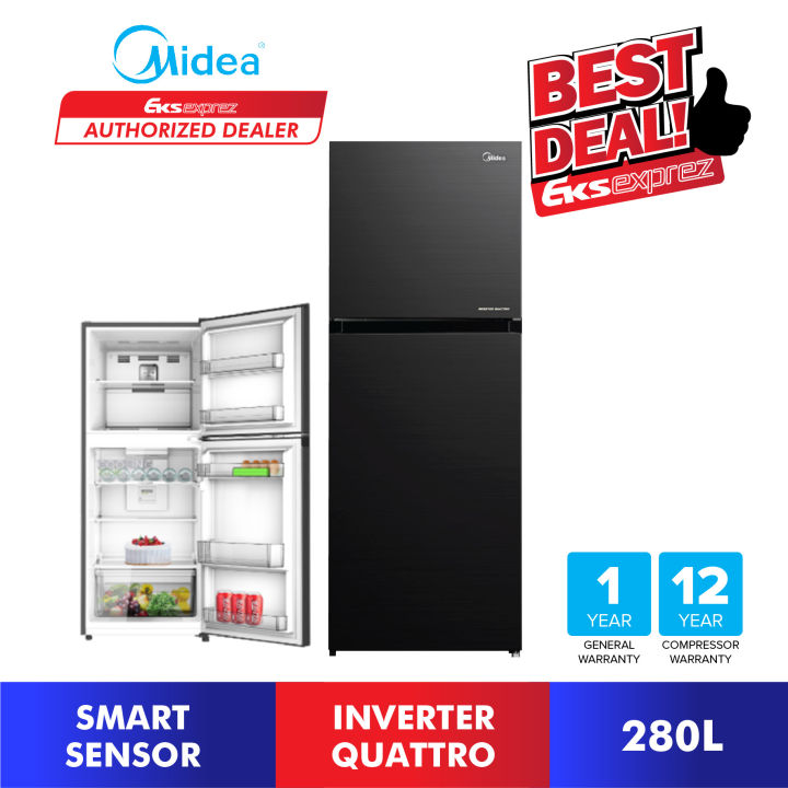 Midea 2 Doors Inverter Quattro Fridge (280L) MDRT346MTB28-MY ...