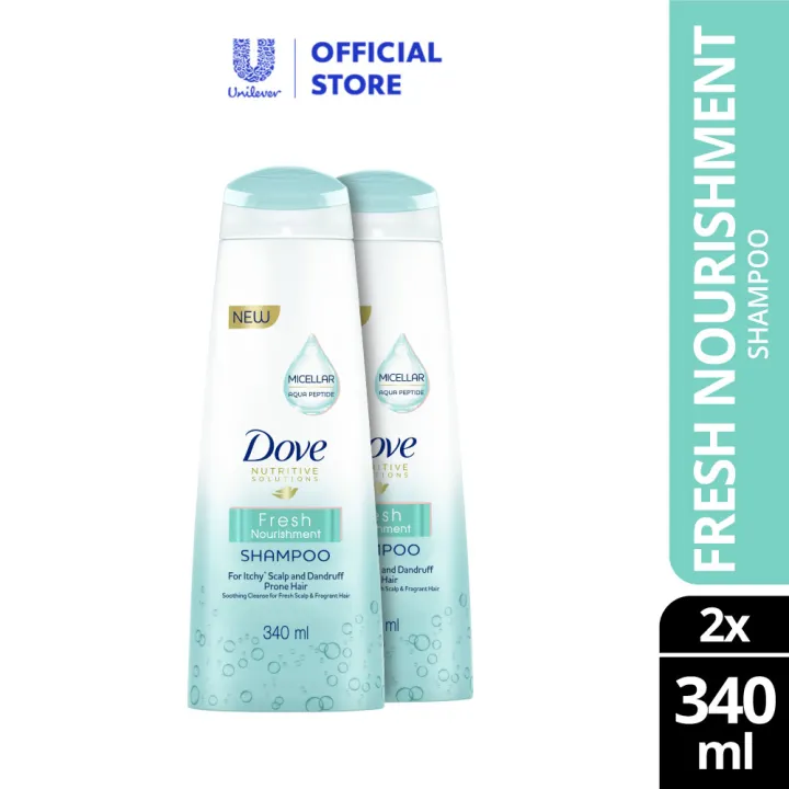 Dove Micellar Shampoo Fresh Nourishment 340ml x 2 Lazada