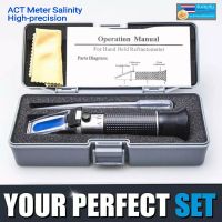 เครี่องวัดความเค็มในน้ำ ในอาหาร น้ำทะเล ATC Meter Salinity Measuring Refractive  RHS-10/ATC เครื่องวัดความเค็ม แบบกล้องส่อง-Optical Refractometer ช่วง 0-10 % (0-100 ppt)