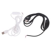 2m kabel konektor USB Strip LED ekstensi 2 pin kawat catu daya on/off saklar listrik kabel 5V untuk lampu LED