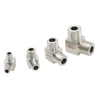 1pcs Right Angle Conversion High Pressure 1/8 quot; 1/4 quot; 3/8 quot; 1/2 quot; NPT Male 90 Degree Pipe Fitting 304 Stainless Steel Water Gas Oil