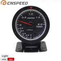 CNSPEED 60MM Car Turbo Boost gauge Red White Lighting BAR Type Black Face Car gauge Car Meter with sensor