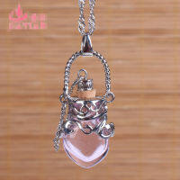 New Arrival Wholesale Empty Cremation Urn Pendant Crystal Perfume Bottles Necklace pendant Glass Bottle Necklaces