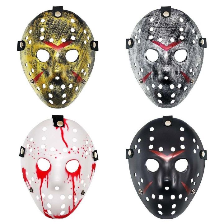 Halloween Mask Jason Voorhees Mask - Costume Mask Prop Horror Hockey One  Size, Cosplay Mask for Masquerade Party Yellow : : Fashion