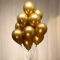 Cheapest# 1PC 12inch Metallic Ballon Wedding Happy Birthday Latex Balloons Metal Chrome Balloon Air Helium Baloon Gold Silver Red Baloons【Ready Stock】