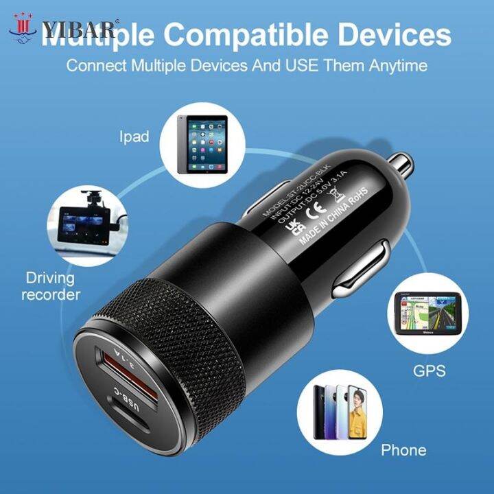 usb-18w-pd-20w-car-charger-car-phone-charger-3-1a-fast-charging-38w-cigarette-lighter-adapter-power-outlet-usb