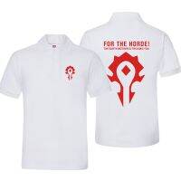 Lapel Hot Warcraft World POLO Shirt T-Shirt WOW Tribe League Logo FOR THE HORDE Short-Sleeved Mens Half-Sleeved Clothes Quick-Drying Size：s-6xl