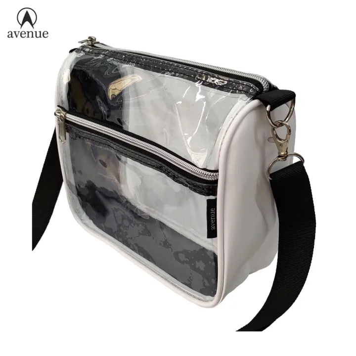 Avenue Transparent PVC Clear Sling Bag 303 Shoulder Bag Thick Plastic