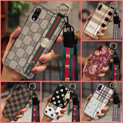 cute Soft Phone Case For Wiko View3 Lite protective cartoon Fashion Design Small daisies Wristband Lanyard Soft Case