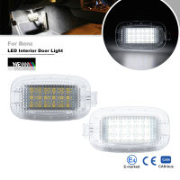 LED รถประตูมารยาทกระเป๋าช่องวางเท้าเงาไฟสำหรับ -Benz W164 X164 W245 V251 2006-Up Canbus ลำต้นไฟตกแต่งภายใน