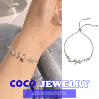 COCOJEWELRY เวอร์ชั่นเกาหลีแสงหรูหราสร้อยข้อมือผีเสื้อเพทายสร้อยข้อมือที่เรียบง่ายป่าเครื่องประดับผู้หญิง