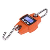 300kg Crane Scale Heavy Duty Electronic Stainless Steel Hook Hanging Scale Digital LCD Loop Weight Balance Industrial Scales Luggage Scales